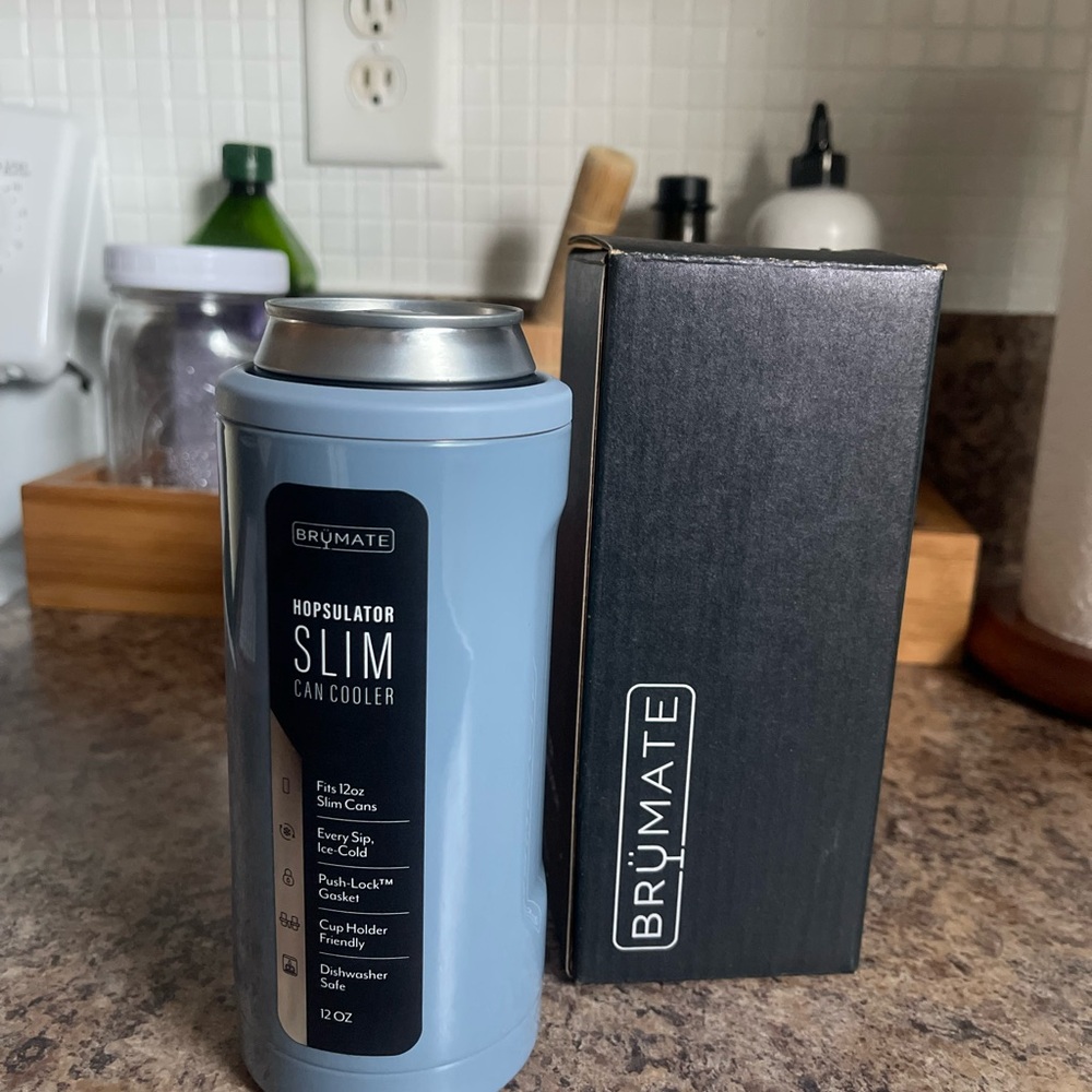 BrüMate Slim Can Cooler in Light Blue